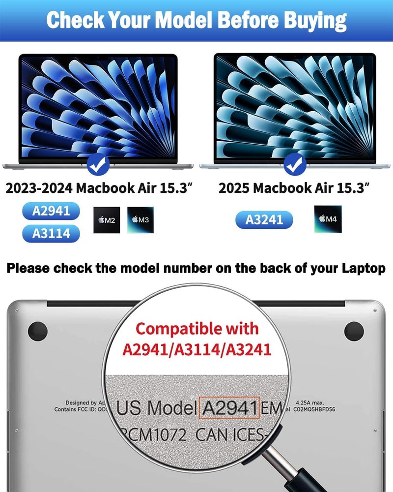 TELTREK ScreenGuard Compatible With MacBook Air 15 inch M2/ M3/M4 /M5 (2023-2026) A2941, A3114, A3241, A3448 Flexible Fiber 9H Hardness Screen Protector Not a Tempered Glass, - Image 2