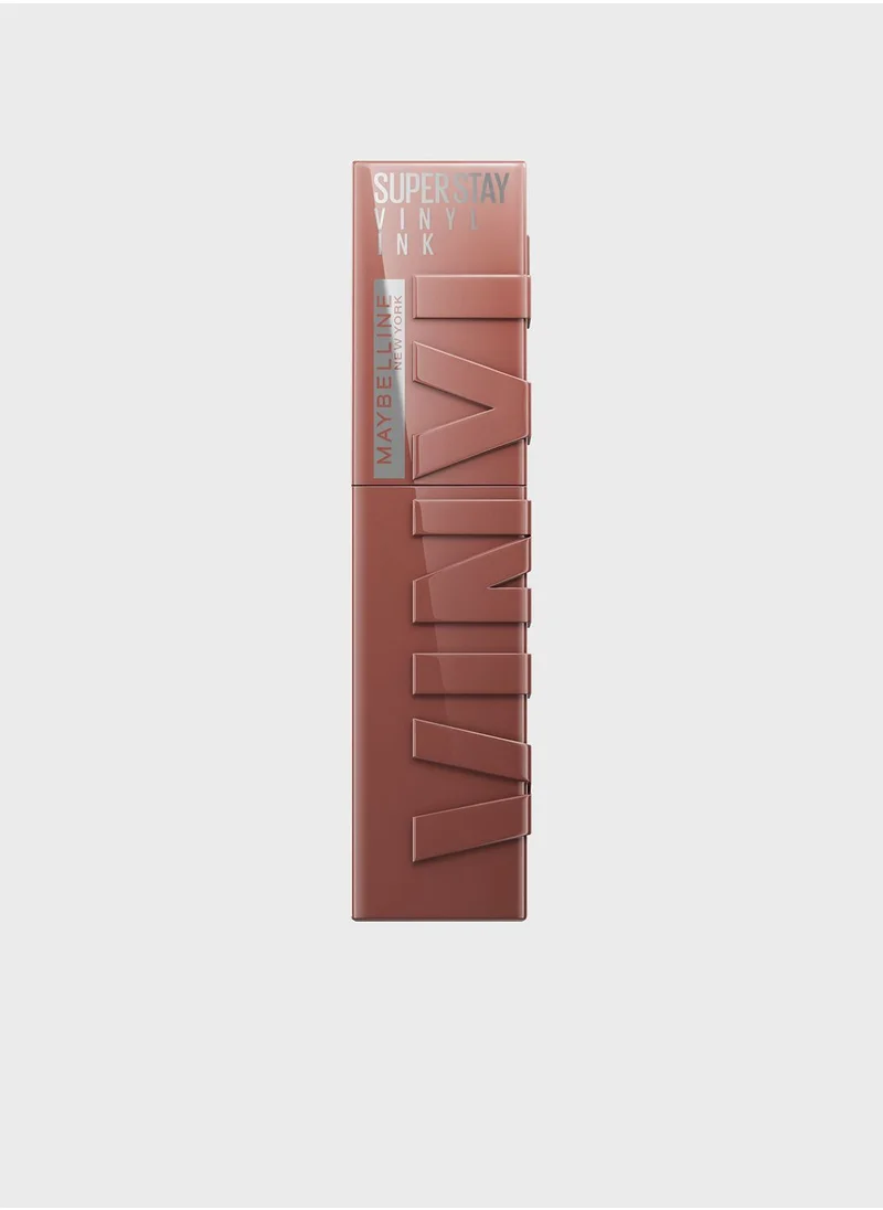 MAYBELLINE NEW YORK Maybelline New York Super Stay Vinyl Ink Nudes Longwear Transfer Proof Gloss Lipstick, Punchy