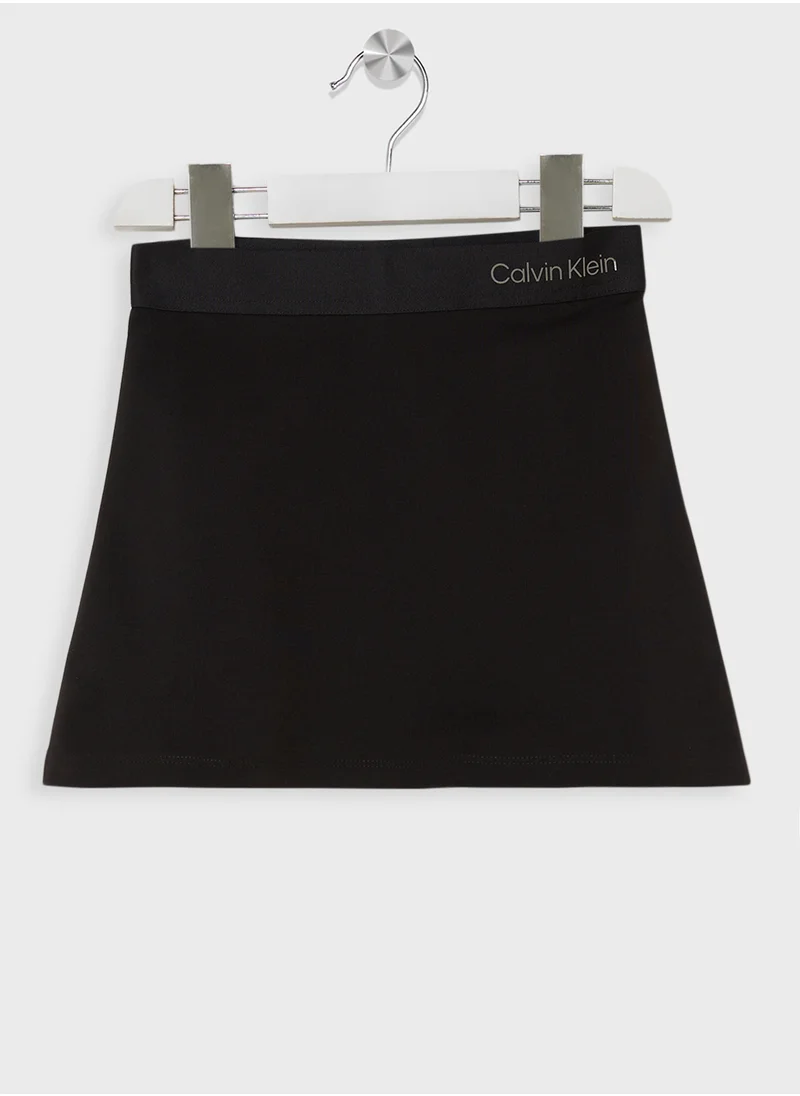 كالفن كلاين جينز Kids Logo Flare Skirt