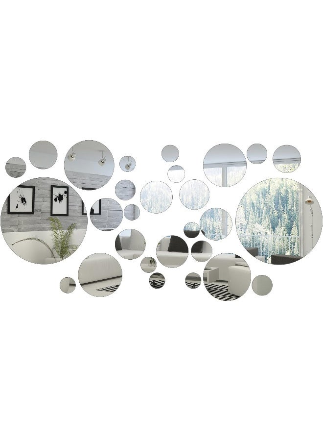 TPGP Removable Acrylic Mirror Setting Wall Sticker Decal for Home Living Room Bedroom Decor (Small Size)  - Image 1