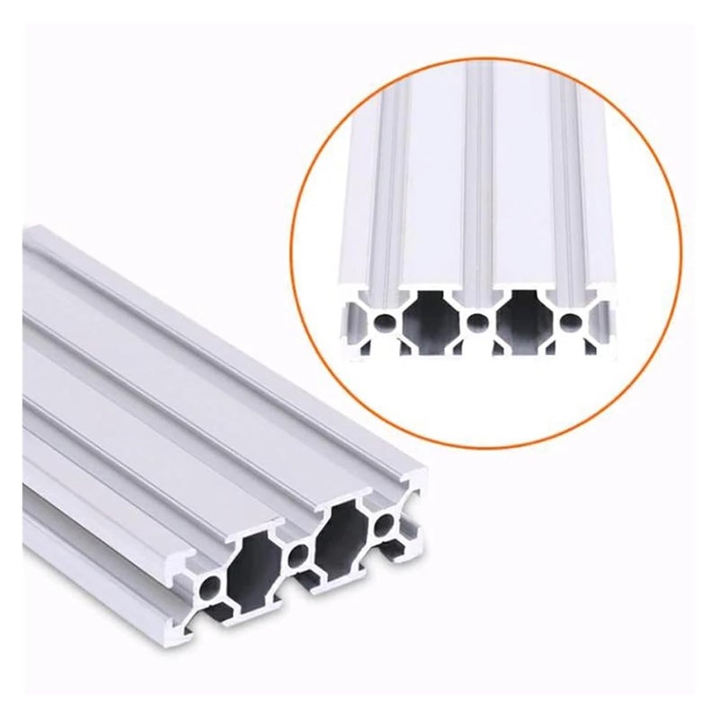 RAHBI 3D Printer Parts 2pcs 2060 V-Slot Aluminum Profile 1m European Standard Anodized Linear Rail Aluminum Profile Extrusion 2060 CNC Leisurely(Size:200mm) - Image 3