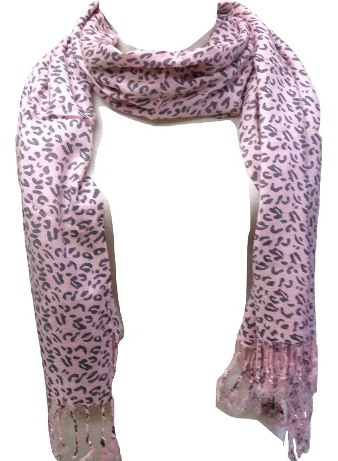 تاب كولكشنز وشاح شال فاخر بنقشة جلد النمر - جريج بينك ليوبارد - Image 1