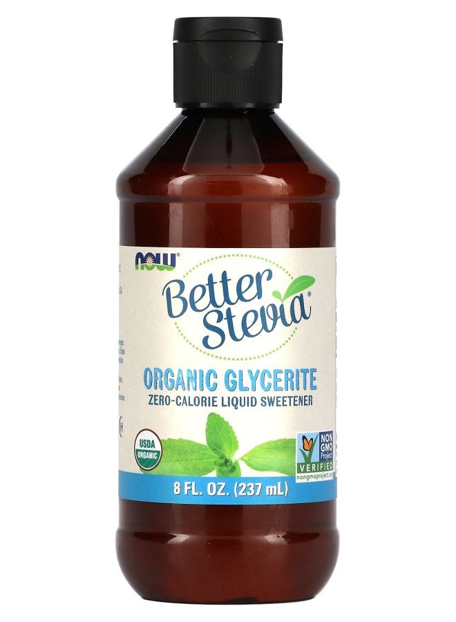 now Better Stevia  Zero-Calorie Liquid Sweetener Organic Glycerite 8 fl oz (237 ml)