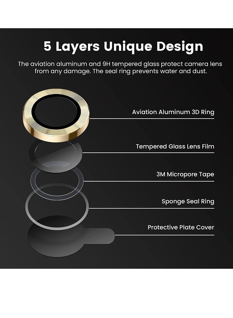 9H Tempered Glass Camera Cover Screen Protector Metal Individual Ring Protector for iPhone 14Pro 6.1 inch iPhone 14 ProMax 6.7 inch 2022 - Image 4