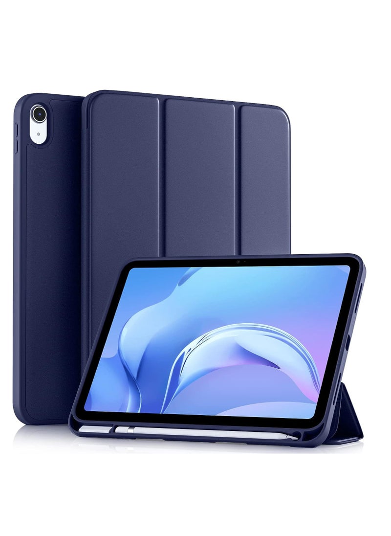 MIGOFAST - iPad 10th Generation 10.9 inch 2022 Case Flip Cover with Magnetic Closure Auto Wake/Sleep funtion having Pencil holder Slot Dark Blue - Image 1