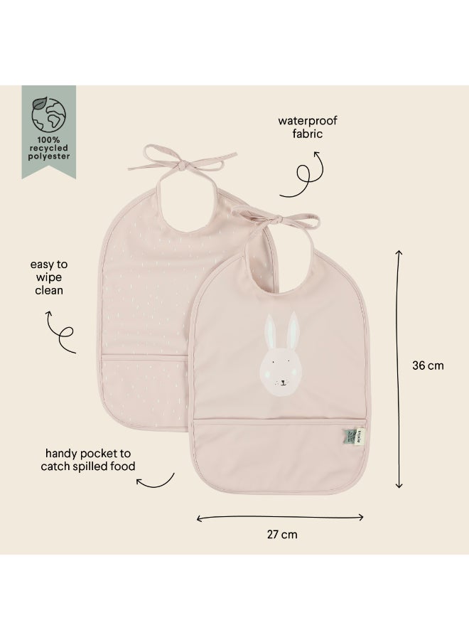 Waterproof Bib With Pocket - Pack of 2 - Mrs. Rabbit