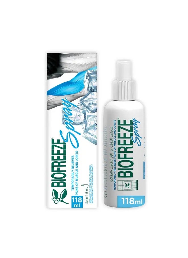 Biofreeze Pain Relief Spray Natural Menthol 118ml 