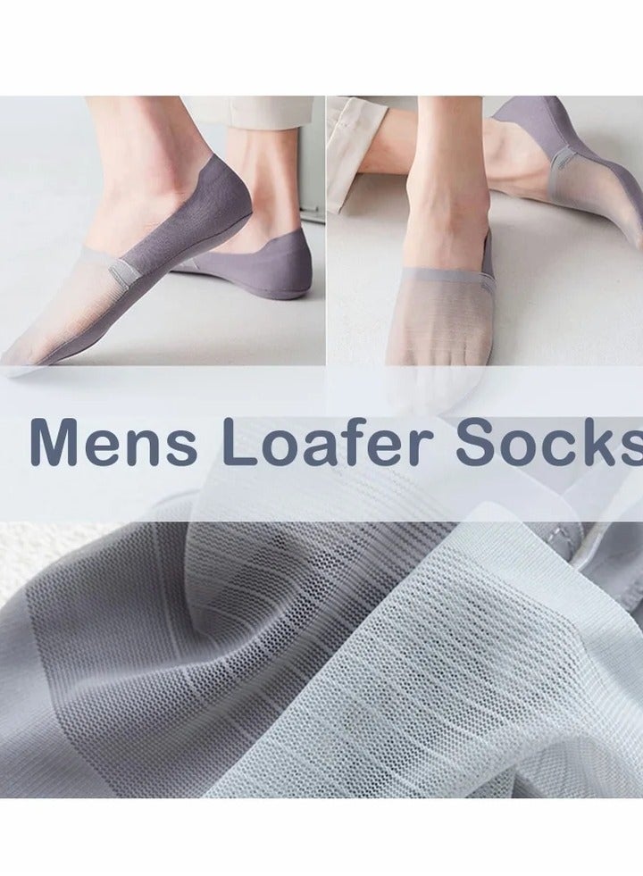 5 Pairs Invisible Ice Silk Breathable Socks, No Show Socks Thin Low Cut Non-Slip Socks - Image 5