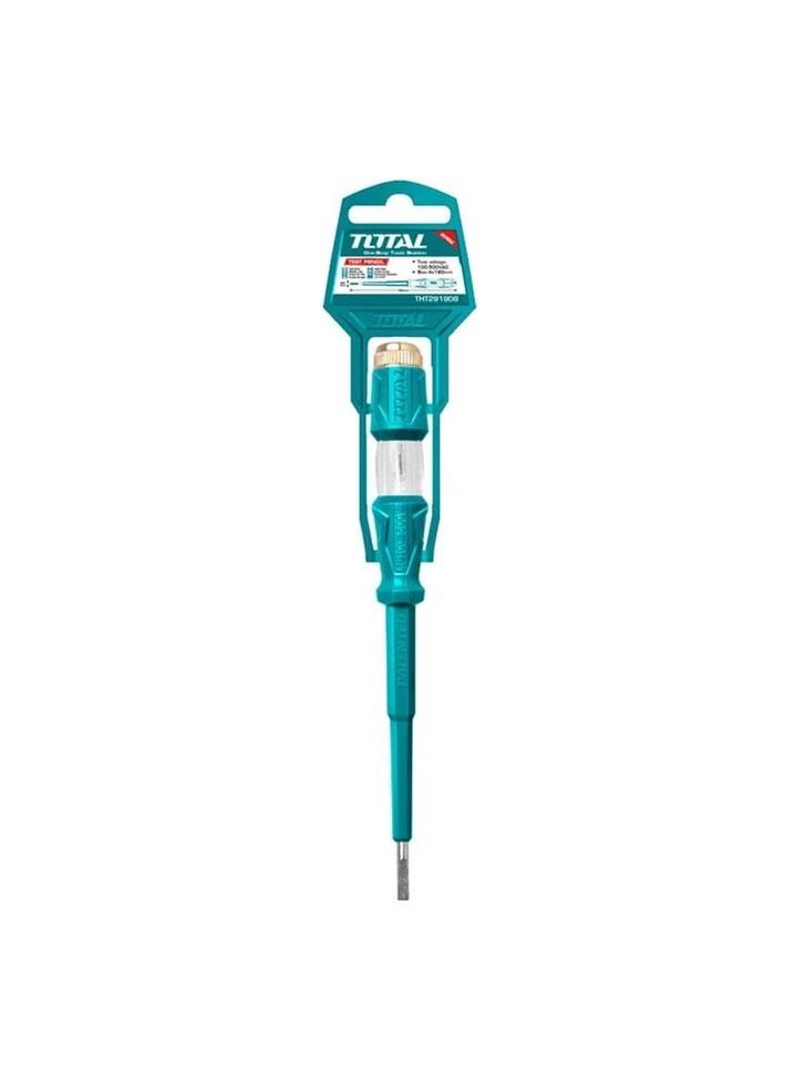 TOTAL TOTAL Test Pencil Line Tester Screw Driver 140mm Neon Bulb Test Voltage AC 100-500V  THT291408  - Image 3