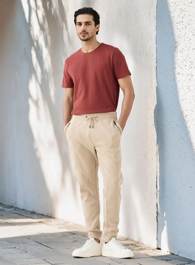 Iconic Popcorn Textured Regular Fit T-shirt