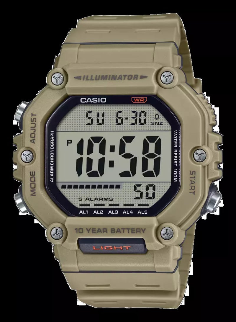 CASIO AE-1600H-5A Analog-Digital Green 100M Watch - Image 1