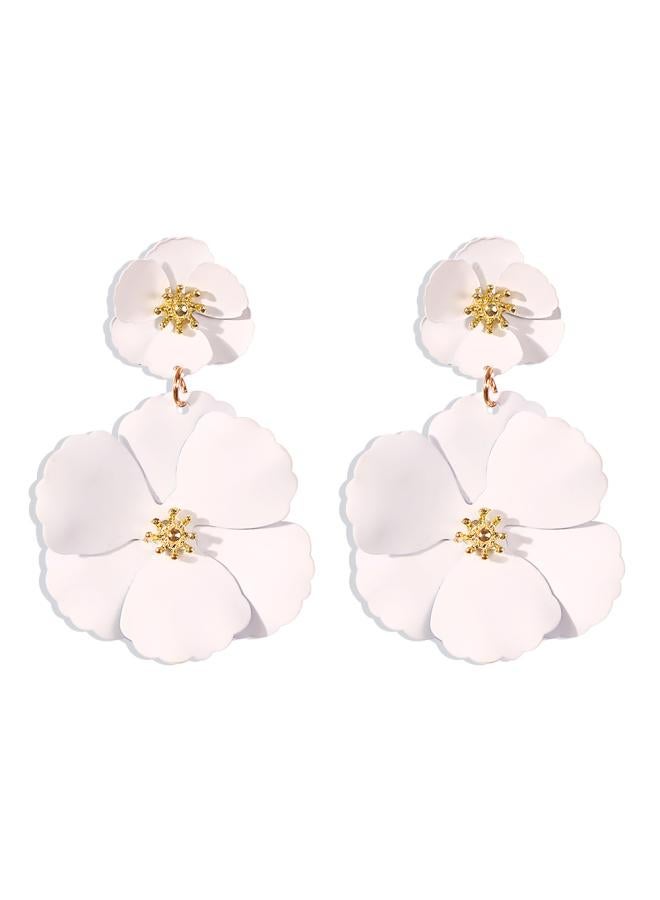 E8327 Mori Girl Flower Earrings Creative Fashion Alloy Paint Multicolor Flower Earrings Earrings For Women 