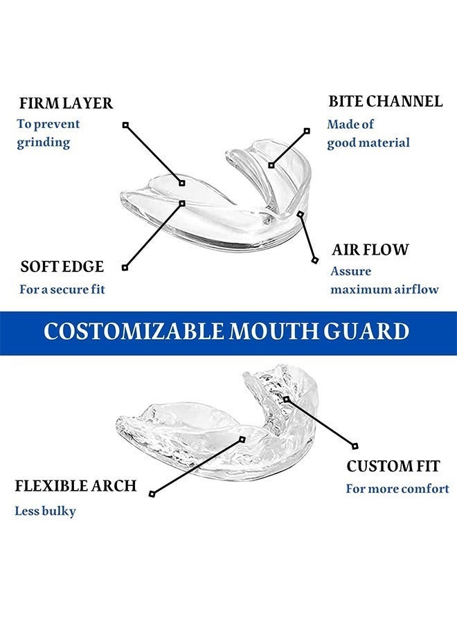 HaLunhi Mouth Guard for Clenching Teeth at Night, Night Guards for Teeth Grinding, Mouth Guard for Grinding Teeth at Night, Reusable Teeth Grinding Mouth Guard, Mouthguards for Grinding of Teeth (4 Piece Set) - Image 5