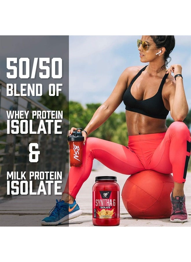 BSN - SYNTHA-6 Isolate Protein Powder, Strawberry Protein Powder with Whey Protein Isolate, Milk Protein Isolate, Flavor: Strawberry Milkshake, 48 servings - Image 1