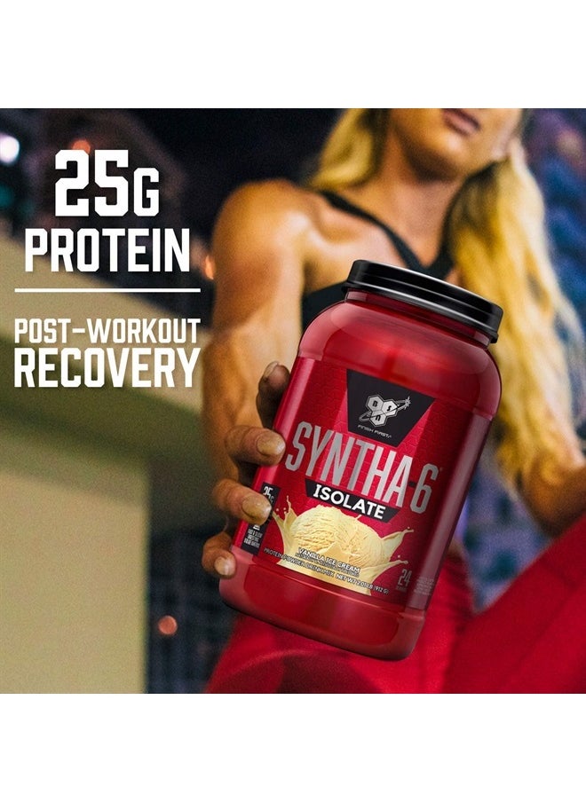 BSN - SYNTHA-6 Isolate Protein Powder, Strawberry Protein Powder with Whey Protein Isolate, Milk Protein Isolate, Flavor: Strawberry Milkshake, 48 servings - Image 1