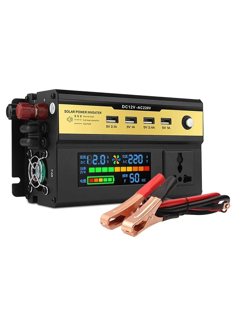 EzzySo - 1200W Car Power Inverter DC 12V To AC 220V Transformer with USB Universal Socket Charger Modified Sine Wave Inverter - Image 1