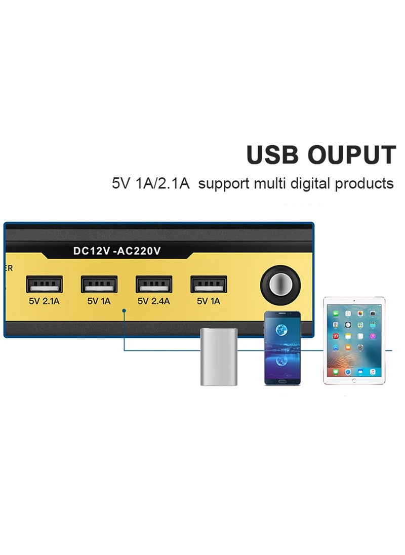EzzySo - 1200W Car Power Inverter DC 12V To AC 220V Transformer with USB Universal Socket Charger Modified Sine Wave Inverter - Image 1