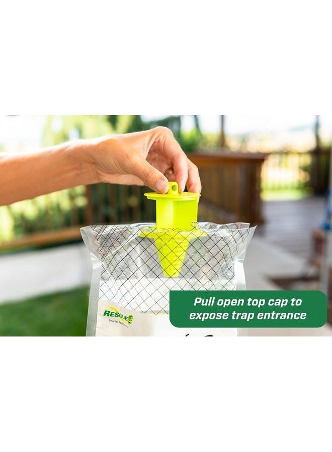 Rescue BFTD Disposable Big Bag Fly Trap, Catches Flies in Agricultural Areas with Non-Toxic Fast-Acting Fly Attractant, Holds Upto 40,000 Flies (Pack of 6) - Image 3