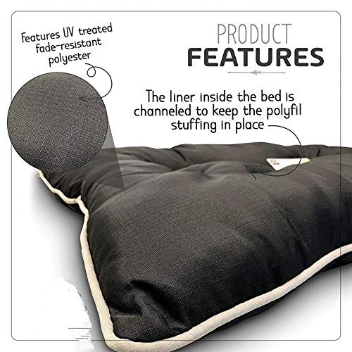KOZI PET Store Super Snoozer Waterproof Soft and Light Dog/Cat Polyester Mattress Bed (Mattress Bed (Matters Bed (Matters Bed (Black), Small) - Image 2