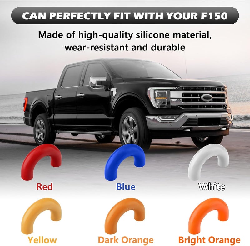 TECHPICCO Tow Hooks Covers for Ford F150 2004-2026 Bronco Base/Big Bend/Outer Banks 2021-2026 Compatible with Toyota Tundra Accessories 2017-2021 (White) Wear resistant upgraded material - Image 3