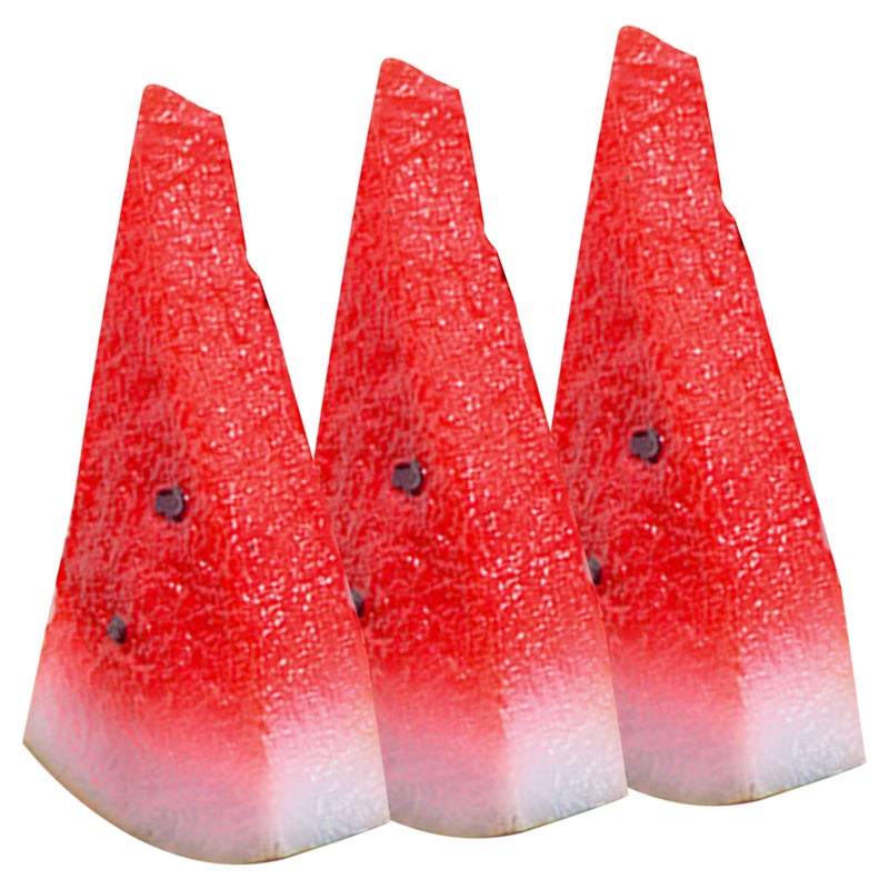 3pcs Artificial Watermelon Slices Simulation Watermelon Model Fake Fruit Decor - Image 5