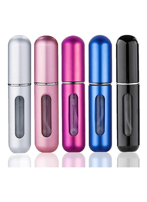 Perfume Atomiser Refillable 5 Pcs Travel Bottle Mini ML Atomizer Spray Portable Empty Fragrance Container for Aftershave Holiday and Night Out