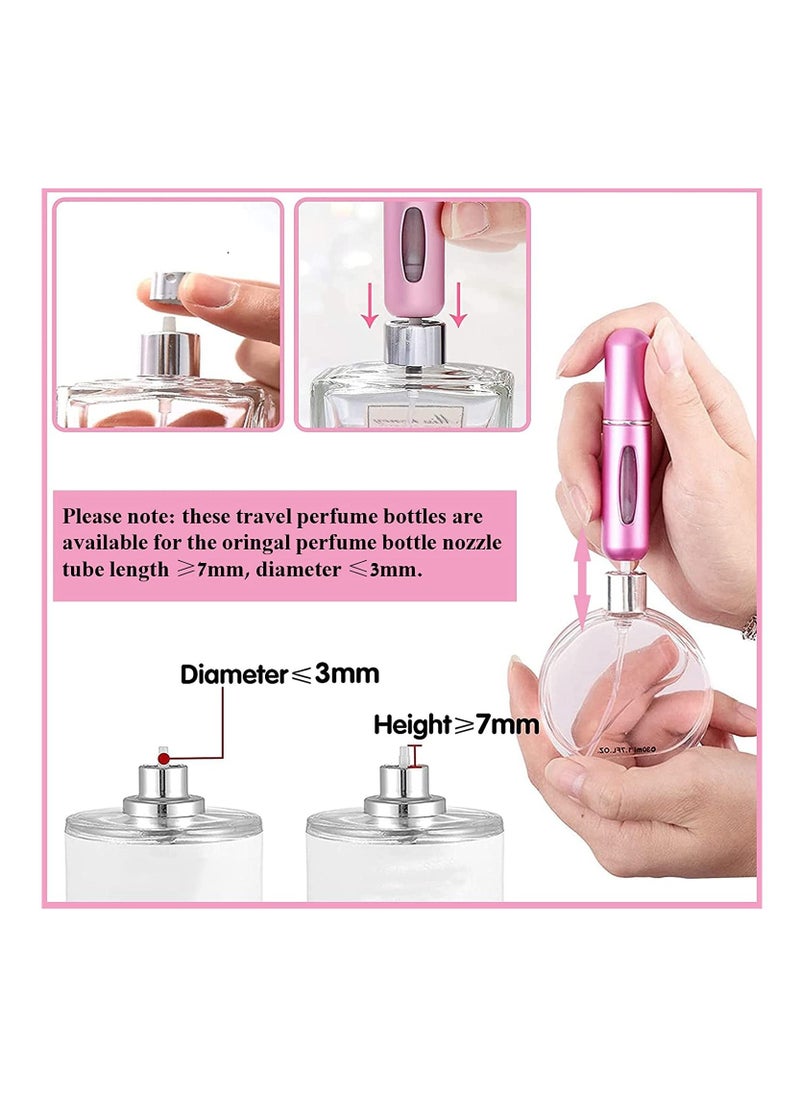 Generic - Perfume Atomiser Refillable 5 Pcs Travel Bottle Mini ML Atomizer Spray Portable Empty Fragrance Container for Aftershave Holiday and Night Out - Image 1