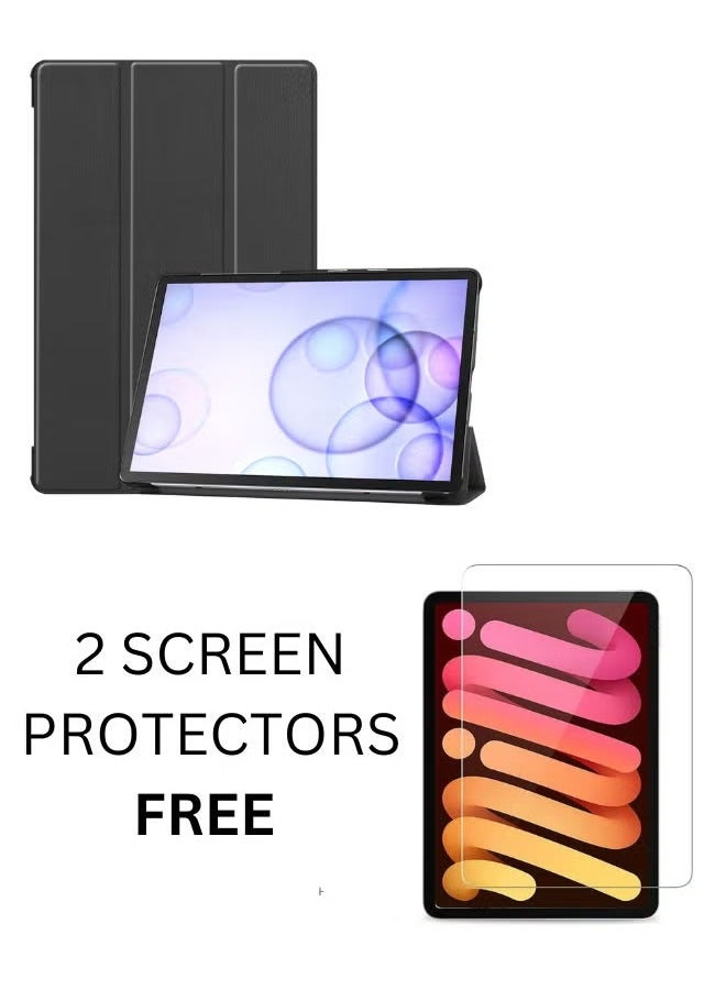 شوبي حافظة متوافقة مع iPad mini 1 2 3 4 5، غطاء ذكي مع خاصية السكون/التنشيط التلقائي (أسود) مع واقيين مجانيين للشاشة 