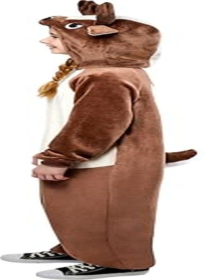 Rubies Reindeer Comfywear Hooded Jumpsuit for Kids, Unisex L/XL - Image 4