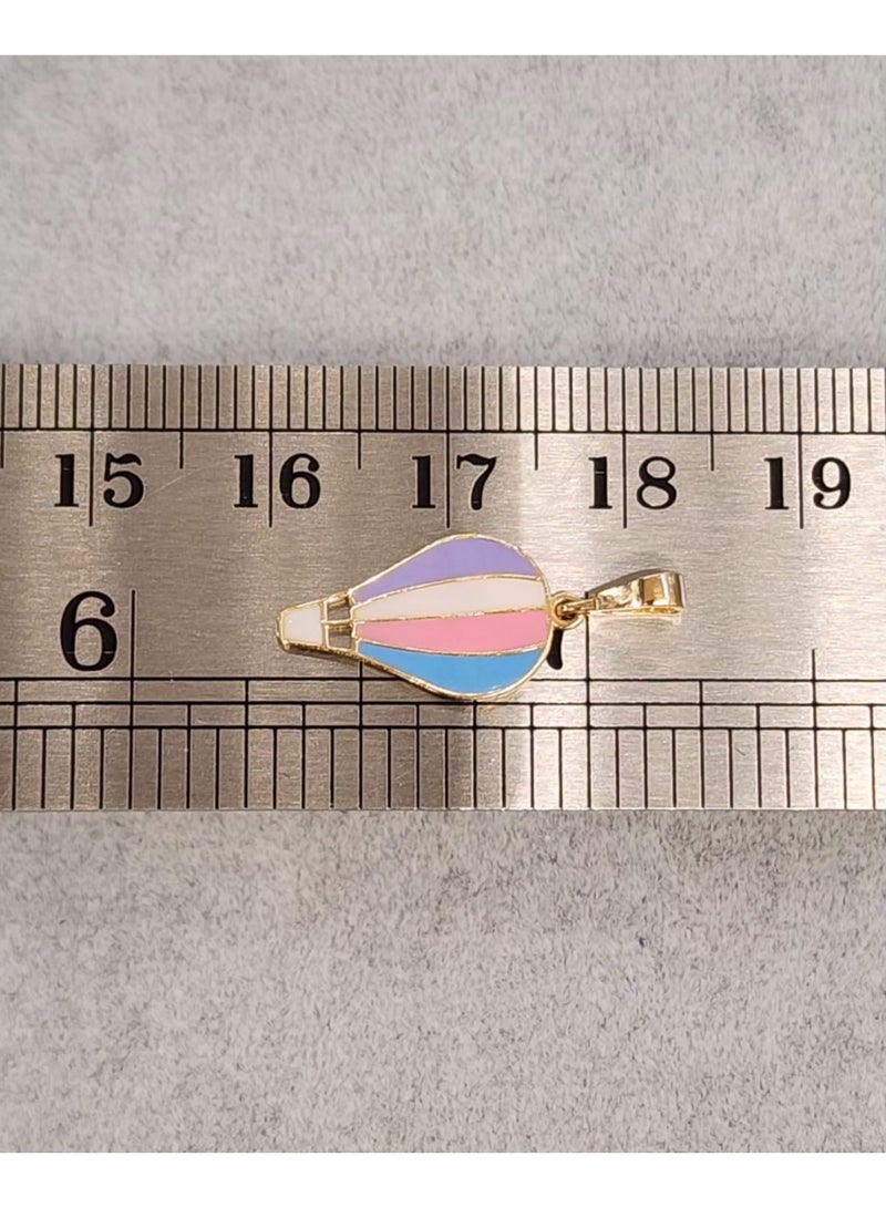 روبي آرت الذهب قلادة من الذهب الخالص عيار 18 قيراطًا مرصعة بالياقوت للبنات - 0.79 جرام - Image 3