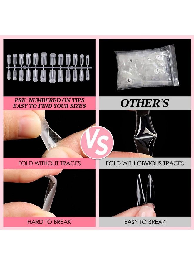 AIMEILI Square Fake False Nail Tips 432Pcs Full Cover Nail Tips For Soak Off Nail Extension Acrylic False Press On Nails With Box For Nail Art Salon And Home Diy 10 Sizes - Image 4