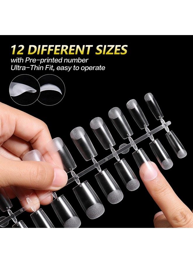 AIMEILI Square Fake False Nail Tips 432Pcs Full Cover Nail Tips For Soak Off Nail Extension Acrylic False Press On Nails With Box For Nail Art Salon And Home Diy 10 Sizes - Image 3