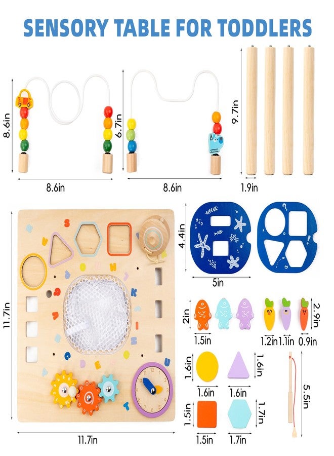 Busy edition Activity Table for 1 Year Old, 9 in 1 Wooden Montessori Toys, Baby Activity Table with Bead Maze Toys for Toddlers, Learning Sensory Development Play Table, 1 Year Old Boy Gifts - Image 5