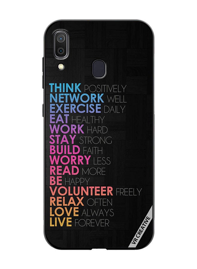 VR CREATIVE Protective Case Cover For Samsung Galaxy A30 Think Positively Network Well Design Multicolour - Image 1