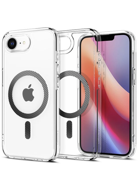 Ultra Hybrid MagFit for iPhone 16E Case Cover with MagSafe (2025) - Clear Carbon Fiber
