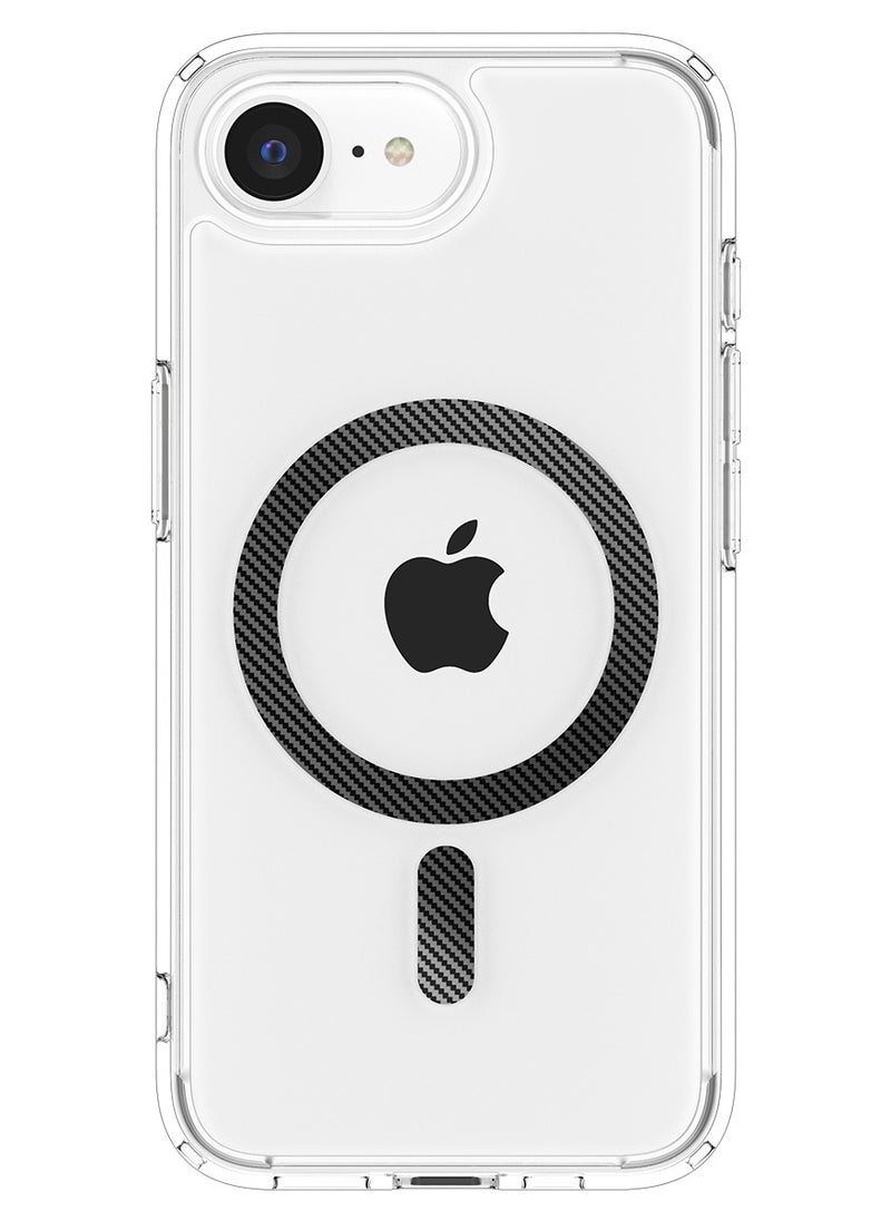 Spigen Ultra Hybrid MagFit for iPhone 16E Case Cover with MagSafe (2025) - Clear Carbon Fiber  - Image 2