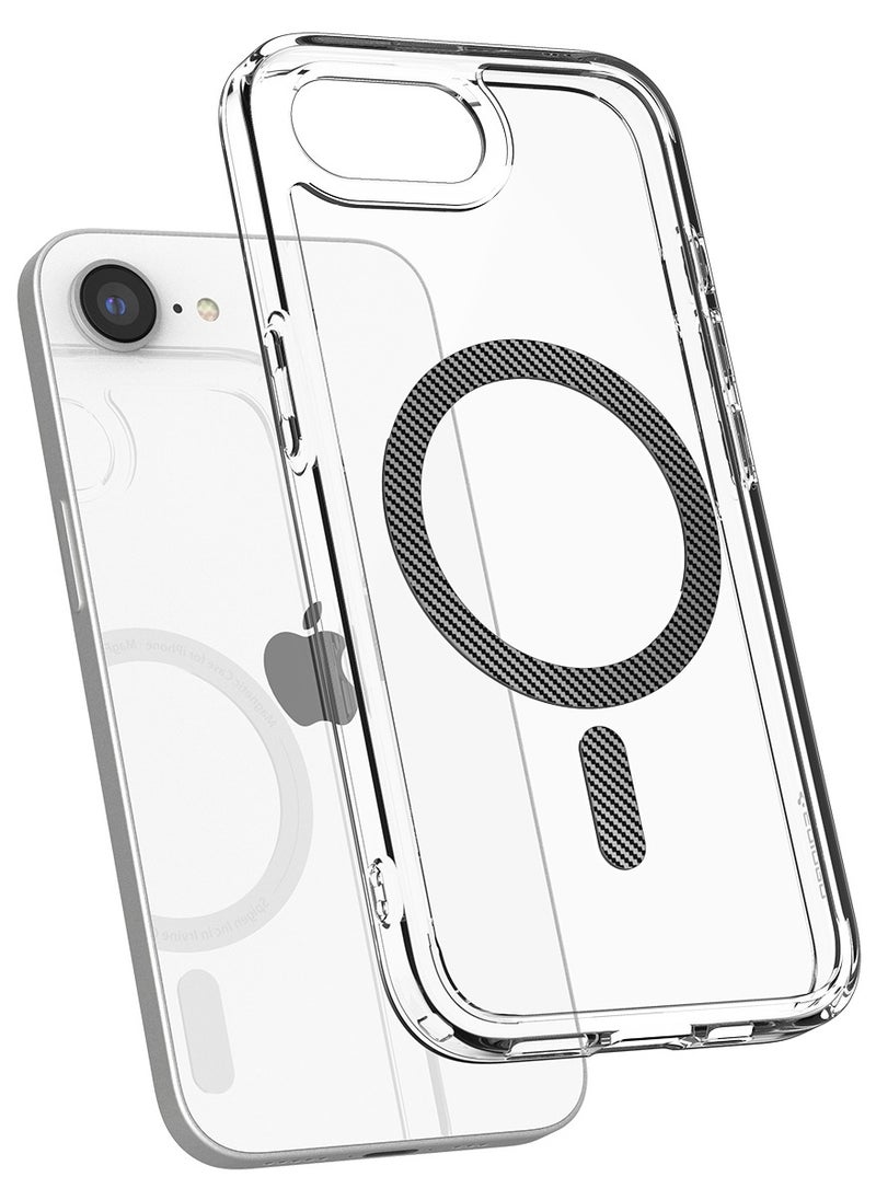 Spigen Ultra Hybrid MagFit for iPhone 16E Case Cover with MagSafe (2025) - Clear Carbon Fiber  - Image 5