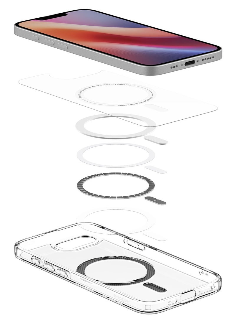 Ultra Hybrid MagFit for iPhone 16E Case Cover with MagSafe (2025) - Clear Carbon Fiber