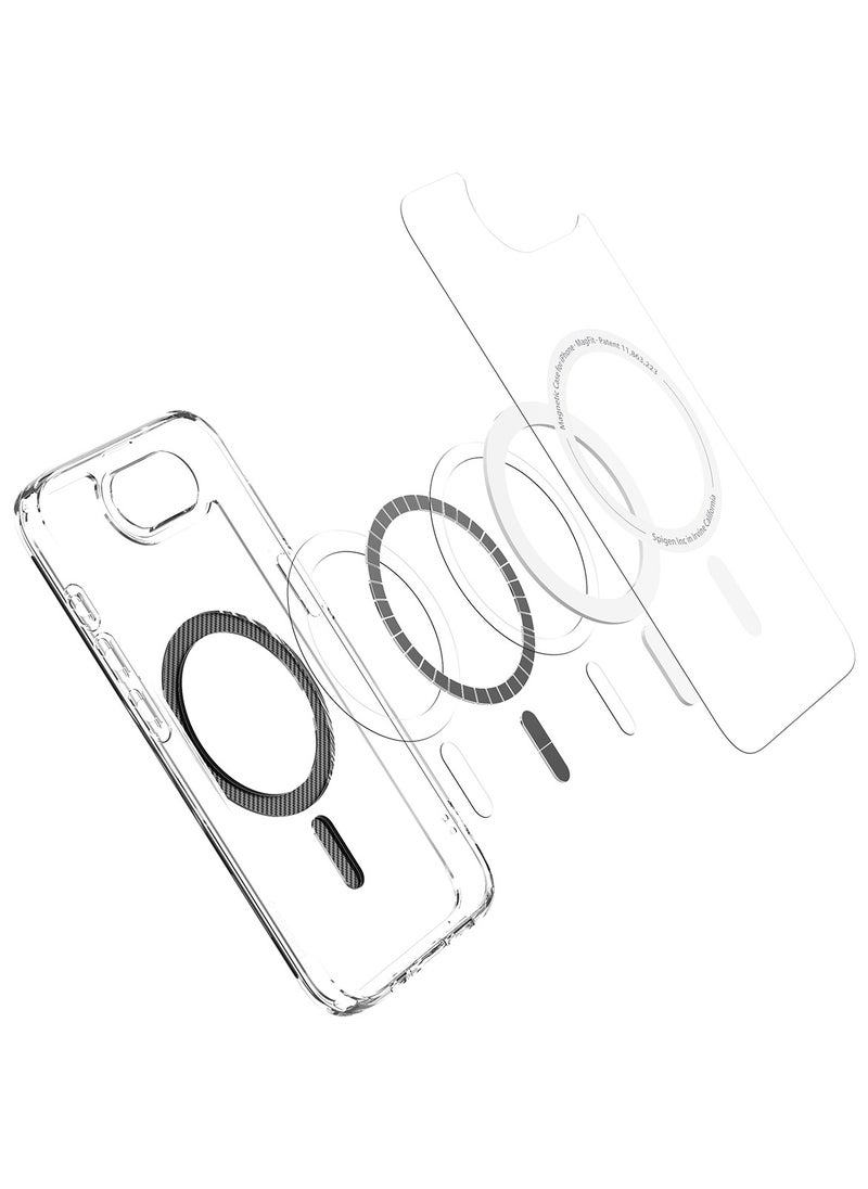 Ultra Hybrid MagFit for iPhone 16E Case Cover with MagSafe (2025) - Clear Carbon Fiber