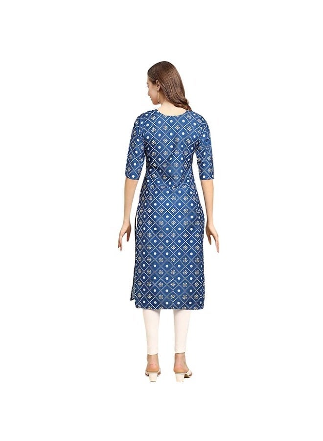 Pinkmint store Women's Crepe Regular Fashion Kurta (pack of 6) L - Image 3