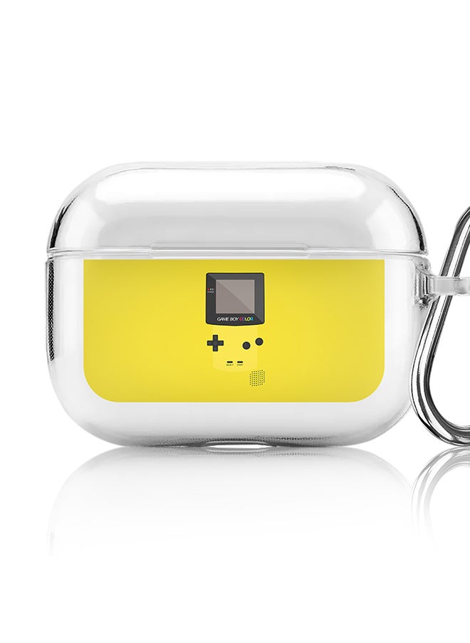 Stylizedd Classic Clear printed Case for Apple AirPods Pro 2nd Generation Thin Transparent Cover [Designed for Apple AirPods Pro 2nd Generation] - Gameboy Color - Yellow  - Image 1