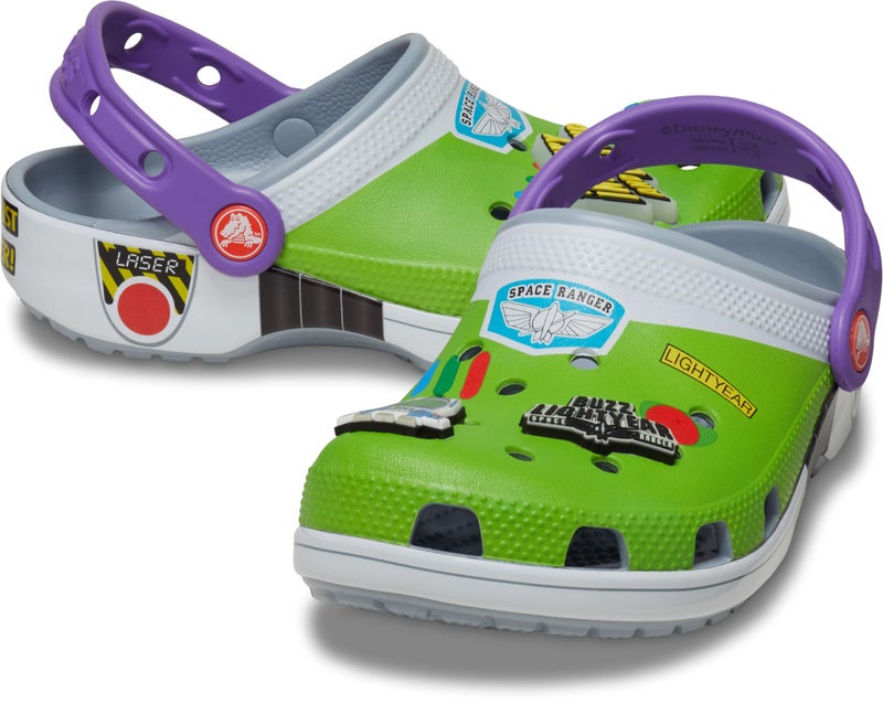 Crocs Kids Toy Story Classic Clogs for Kids – Round Toe Design – Pivot Heel Strap – Thermoplastic Make Blue Grey 6 Big Kid M - Image 1