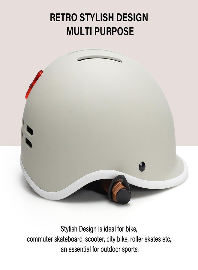 Exclusky Bike Helmet for Adults,Adjustable Cycling Helmet for Men & Women Safety Certified Bicycle Helmet for Commuting, Road Biking, Skating with USB Rechargeable Rear Light - Image 4