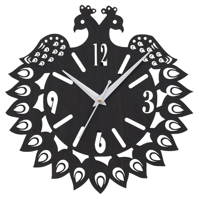 PREMIUM PEACOCK DESIGNER WOODEN WALL CLOCK FOR HOME AND OFFICE DECOR| WALL CLOCK FOR BEDROOM,LIVING ROOM GIFT FOR HOME DECOR (12X12 INCH)