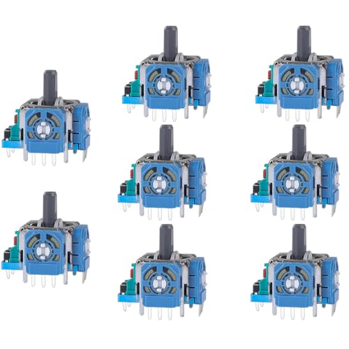 Ikpek 8pcs Joysticks Replacement for DualSense PS5 Controller, 3D Analog Sensor Wheel Thumb Sticks Joystick Rocker Module Replacement for Playstation 5 Controller - Image 1