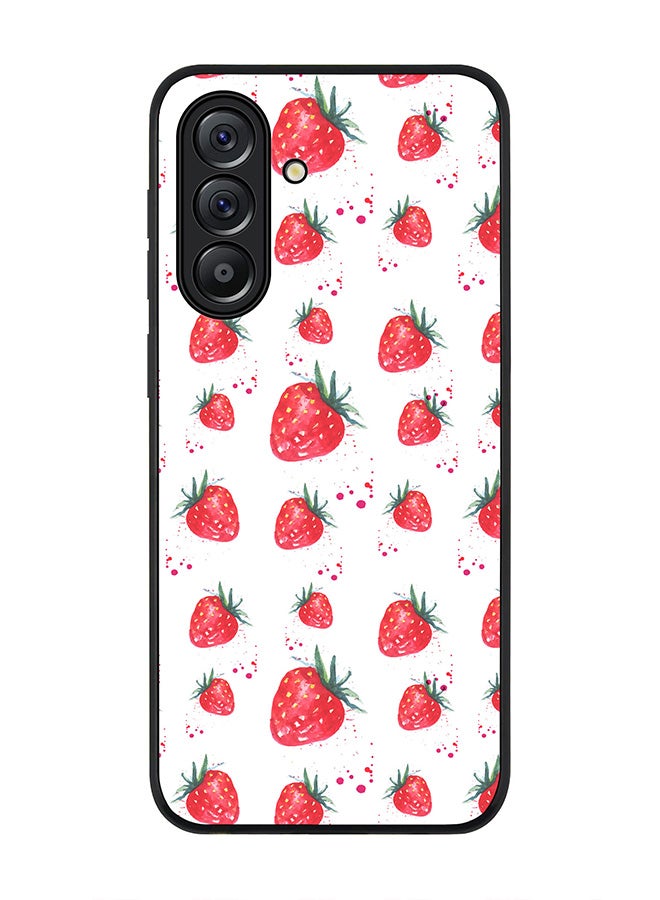 Stylizedd For Samsung Galaxy A36 5G Case,Slim fit Camera Protection, Shockproof Thin Phone cover  - Dripping Strawberries - Image 1