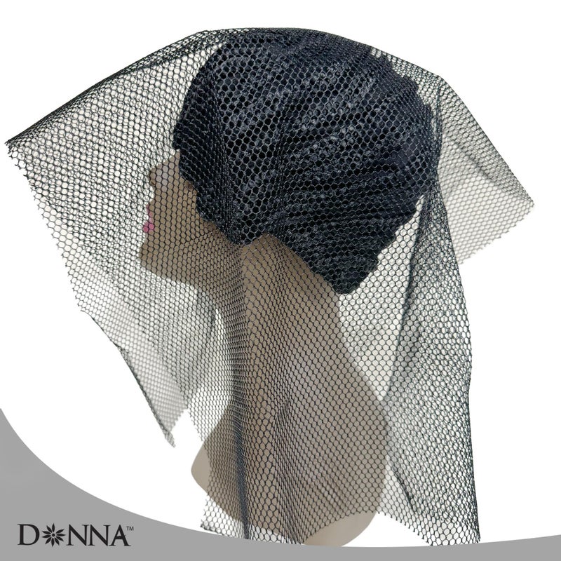 DONNA Deluxe Soft Weaving Net 17.5â€³ Ã— 26â€³ â€“ Triple Helix Structure Hair Net for Sew-in Weave Styles, Soft Texture Fits Scalp Contour, Durable & Flexible Mesh Fabric for Salon and Home Use, Black - Image 2