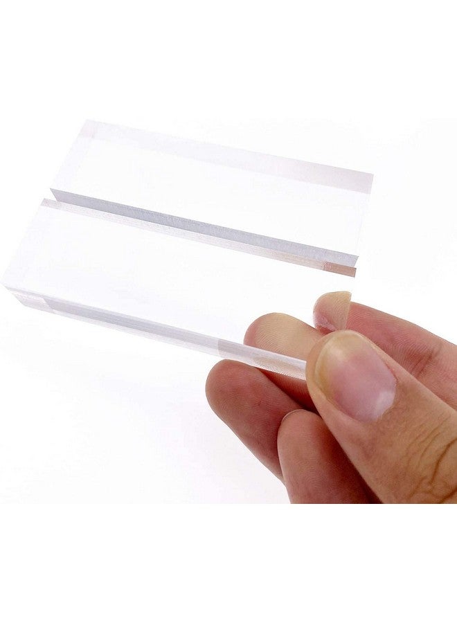 JINMURY 20 Pack 3" Clear Acrylic Sign Holder- 1/8" (3mm) Slot Acrylic Sign Stand for Display Acrylic Table Numbers Wedding Signage, Perfect to Hold up 1/8" Thick Acrylic Sheets Acrylic Table Signs - Image 2