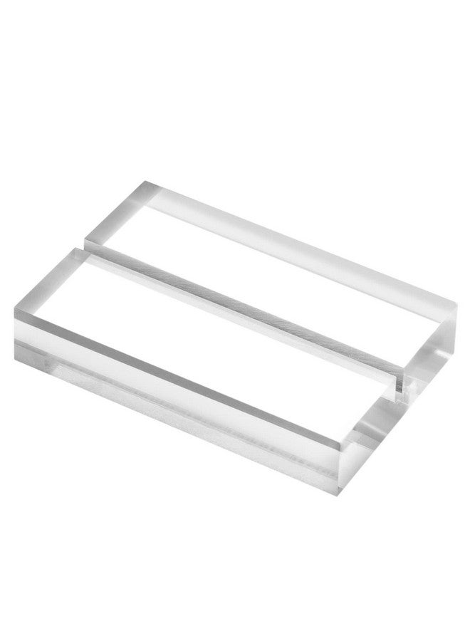 JINMURY 20 Pack 3" Clear Acrylic Sign Holder- 1/8" (3mm) Slot Acrylic Sign Stand for Display Acrylic Table Numbers Wedding Signage, Perfect to Hold up 1/8" Thick Acrylic Sheets Acrylic Table Signs - Image 1