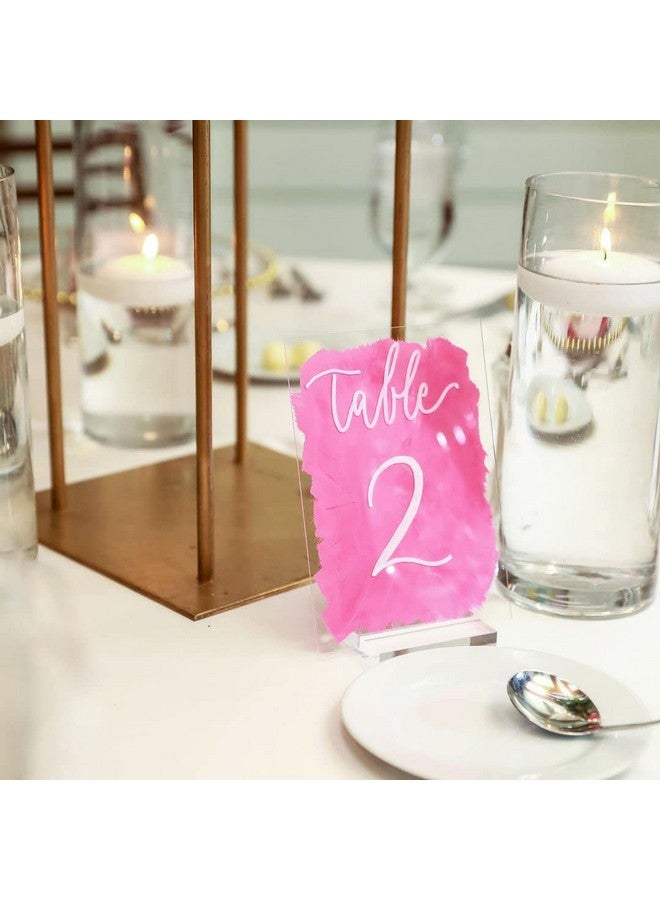 JINMURY 20 Pack 3" Clear Acrylic Sign Holder- 1/8" (3mm) Slot Acrylic Sign Stand for Display Acrylic Table Numbers Wedding Signage, Perfect to Hold up 1/8" Thick Acrylic Sheets Acrylic Table Signs - Image 4